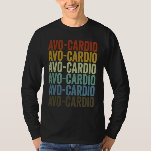 Avo cardio Vegan Vegetable  Plant Based Diet Worko T-shirt (Voorkant)