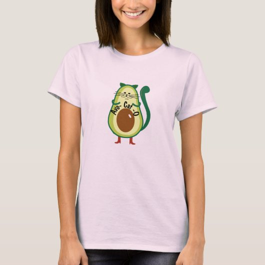 Avo-cat-o, Funny Nerdy Cat Guac Avocado Lovers T- T-shirt (Voorkant)