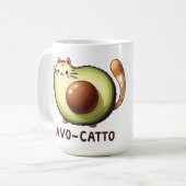 Avo-Catto - Punny Cat Avocado Mug (Devant gauche)