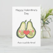 Avo-Cuddle Time ! – Jolie carte de la Saint-Valent (Debout devant)