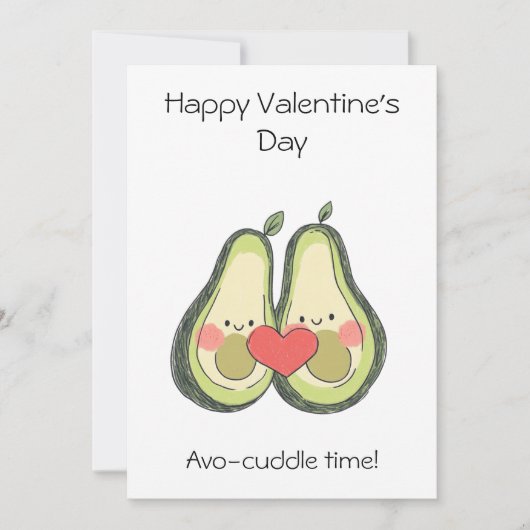 Avo-Cuddle Time ! – Jolie carte de Saint-Valentin (Devant)
