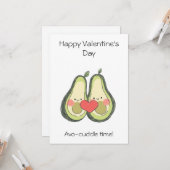 Avo-Cuddle Time ! – Jolie carte de Saint-Valentin (Devant/Arrière en situation)
