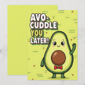 Avo-Cuddle You Later cute avocado pun gift fruit Bedankkaart (Voorkant / Achterkant)