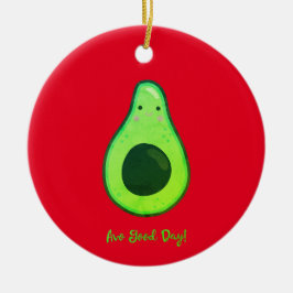 Avo Goede Dag Woordspeling Avocado  Keramisch Ornament