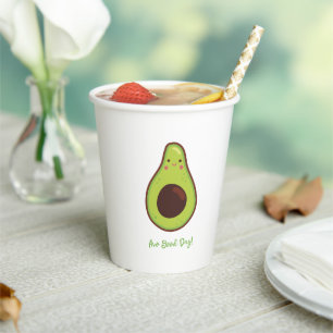 Avo Good Day Happy Avocado Papieren Bekers