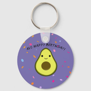 Avo Happy Birthday Cute Avocado Birthday Sleutelhanger