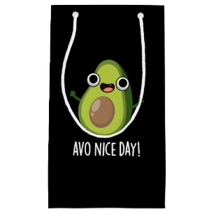 Avo Nice Day Funny Avocado Pun Dark BG Klein Cadeauzakje