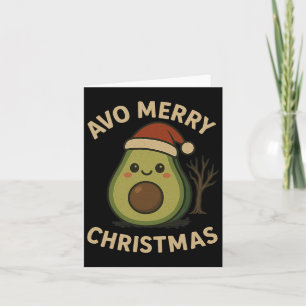 Avo Vrolijk Kerstfeest Grappige Avocado Pun Kaart