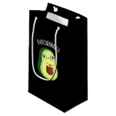 Avoc-schattig Funny Avocado Pun Dark BG Klein Cadeauzakje (Voorkant Gekanteld)