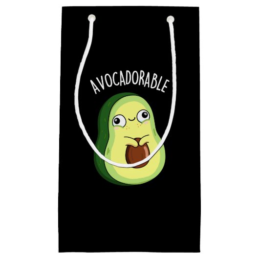 Avoc-schattig Funny Avocado Pun Dark BG Klein Cadeauzakje (Voorkant)