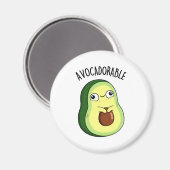 Avoc-schattig Funny Avocado Pun Magneet (Voorkant / Achterkant)