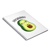 Avoc-schattig Funny Avocado Pun Notitieboek (Rechterzijde)