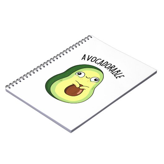 Avoc-schattig Funny Avocado Pun Notitieboek (Linkerzijde)
