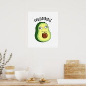 Avoc-schattig Funny Avocado Pun Poster (Keuken)