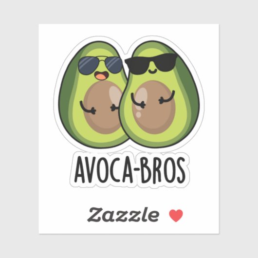 Avoca-bros Funny Avocado Pun Sticker (Vel)