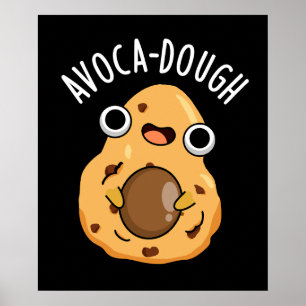 Avoca-deeg Leuke Avocado Woordgrap Poster