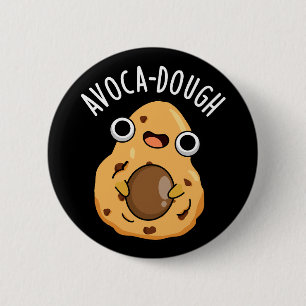 Avoca-deeg Leuke Avocado Woordgrap Ronde Button 5,7 Cm