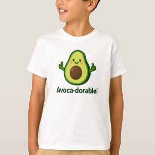 Avoca-dorabele Mooie Groene Avocado Ontwerp T-shirt
