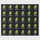 Avoca-go Funny Avocado Pun Dark BG Cadeaupapier (Vlak)