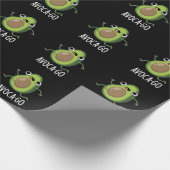 Avoca-go Funny Avocado Pun Dark BG Cadeaupapier (Hoek)