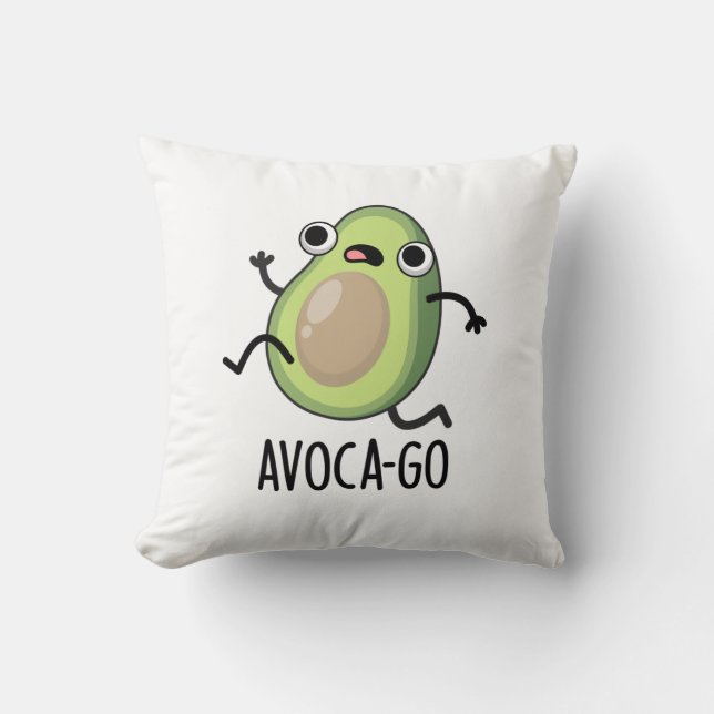 Avoca-go Grappige avocado woordspeling Kussen (Voorkant)