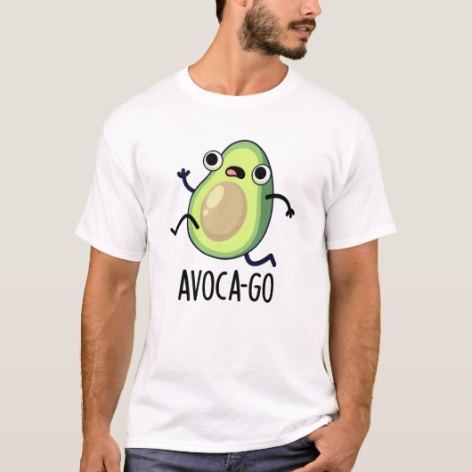Avoca-go Grappige avocado woordspeling T-shirt (Voorkant)