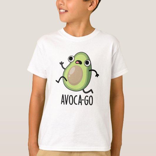 Avoca-go Grappige avocado woordspeling T-shirt (Voorkant)