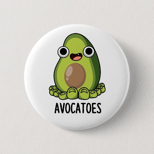 Avoca-tenen Grappige Avocado Puns Ronde Button 5,7 Cm (Voorkant)