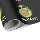 Avoca-yo Grappig Cool Avocado Pun Dark BG Cadeaupapier (Rol Hoek)