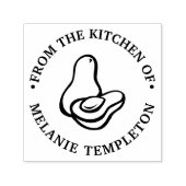 Avocado #2 “Uit de keuken van” naam initiaal Zelfinktende Stempel (Design)