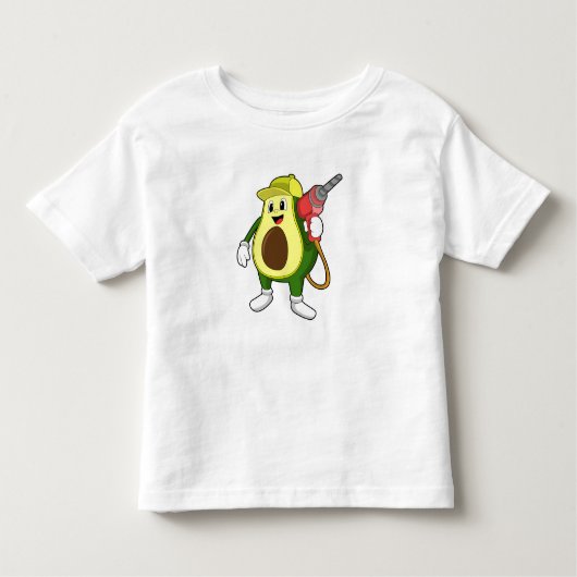 Avocado als ambachtsman met boor kinder shirts (Voorkant)
