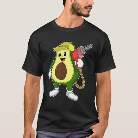 Avocado als ambachtsman met boor t-shirt (Voorkant)