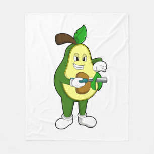 Avocado als hairdresser met Razor Fleece Deken