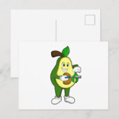 Avocado als kapper met scheermes briefkaart (Voorkant / Achterkant)