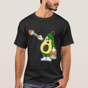 Avocado als Schilder met het borstel van de Verf T-shirt