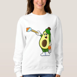 Avocado als Schilder met het borstel van de Verf Trui