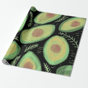 Avocado Aquarel Kunst Cadeaupapier