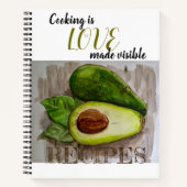 Avocado Art Design Cooking Quote Recipbook noteboo Notitieboek (Voorkant)