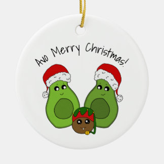 Avocado - Avo Merry KerstFamily Cute Ornament