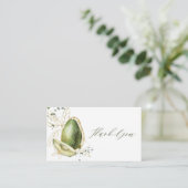 Avocado Baby shower Hartelijk dank Visitekaartje (Staand voorkant)