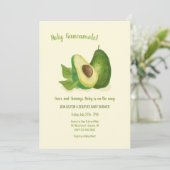 Avocado Baby shower Kaart (Staand voorkant)