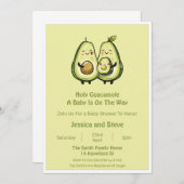 Avocado-Baby shower Kaart (Voorkant / Achterkant)