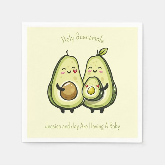 Avocado-Baby shower Servet (Voorkant)