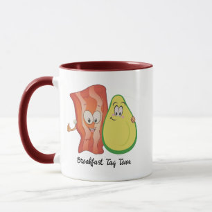 Avocado & Bacon Humorous Breakfast Duo Mok