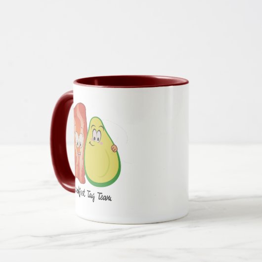 Avocado & Bacon Humorous Breakfast Duo Mok (Voorkant links)