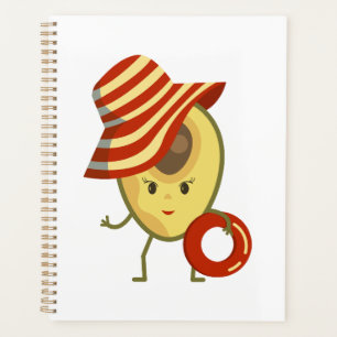 Avocado beach girl avec casquette de soleil et ann