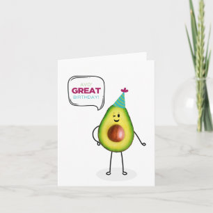 Avocado Birthday Card Kaart