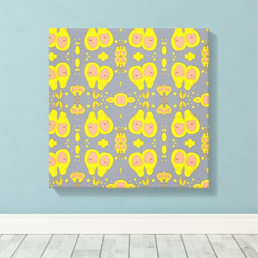 Avocado Bliss: Medium Tapestry 50x60 Canvas Afdruk (Insitu (Houten vloer))