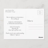 Avocado Blossom | Punny Rustic New Wedding Date Briefkaart (Achterkant)