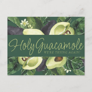 Avocado Blossom   Punny Rustic New Wedding Date Briefkaart